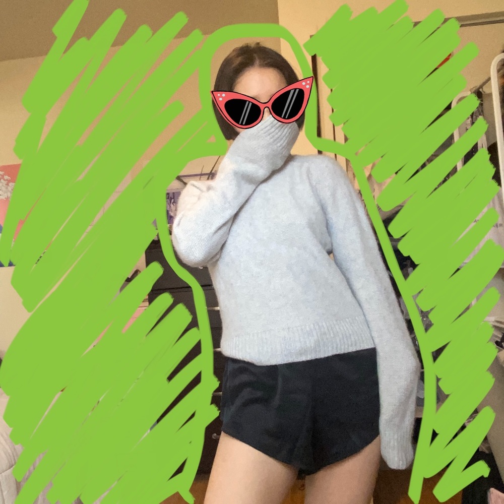 100% CASHMERE Cos cozy soft sweater light grey
